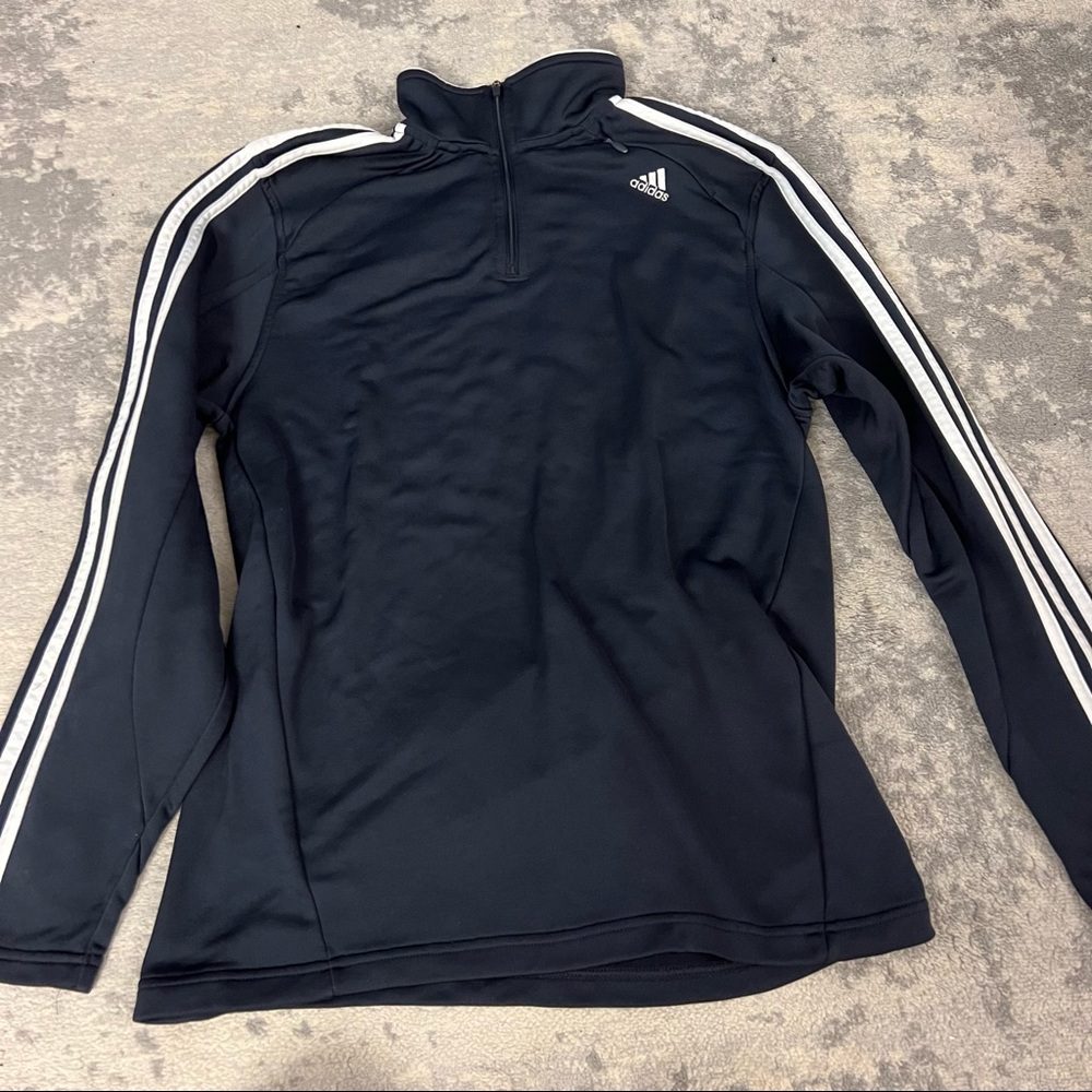 Men navy adidas pull over